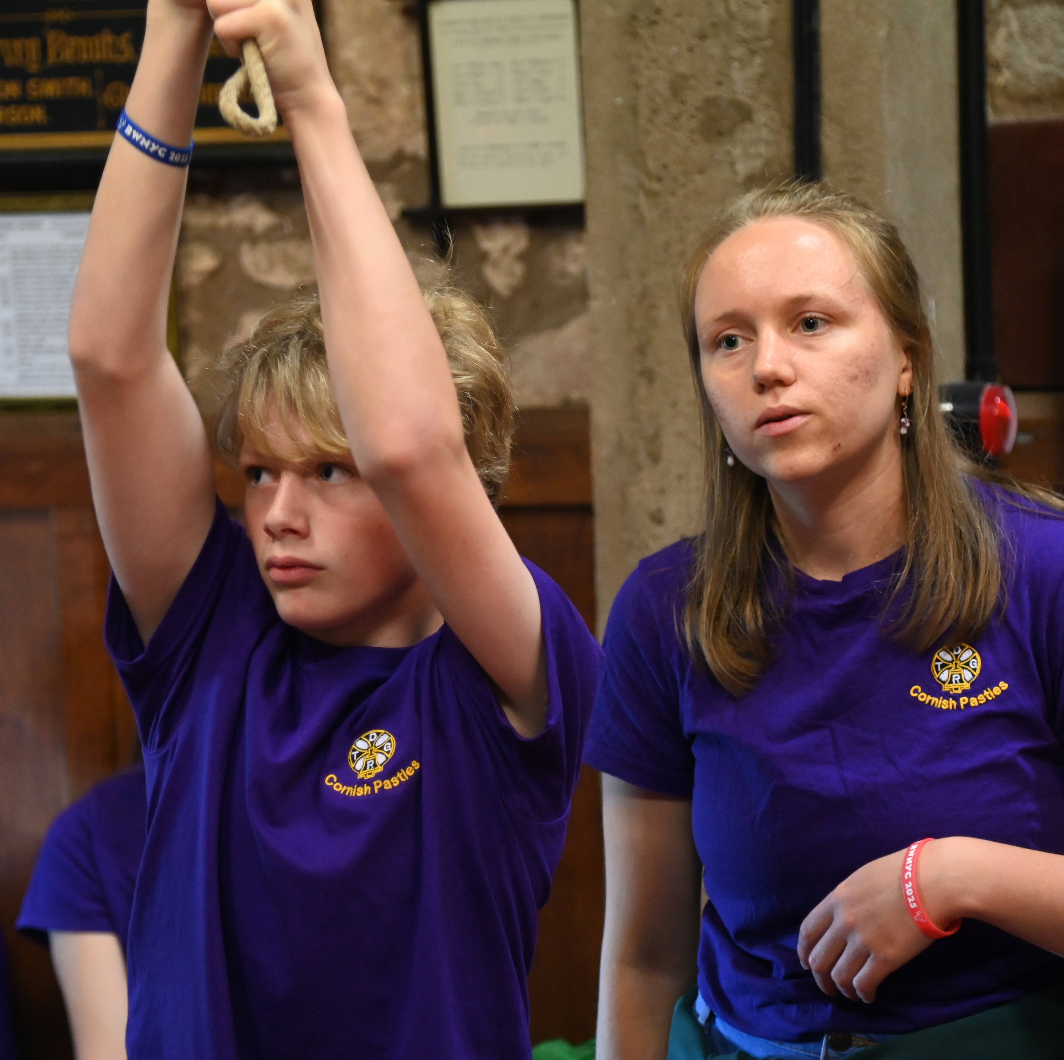 A young adult who has returned to volunteer at the RWNYC
